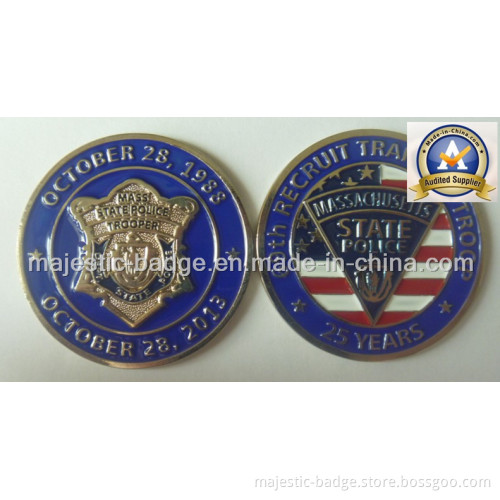 3D State Nickel Plating & Soft Enamel Police Pin (MJ-COINS-003)